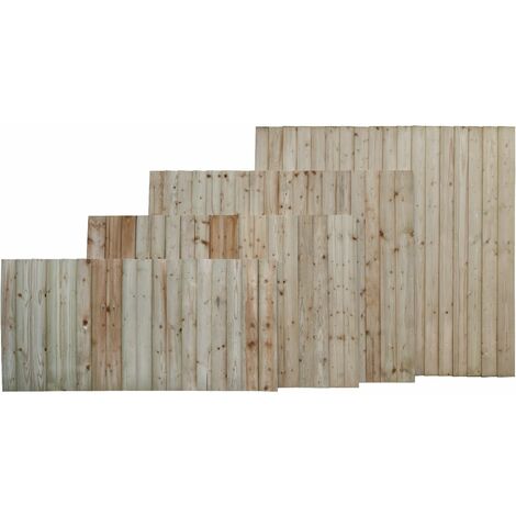 Closeboard / Feather Edge Fence Panel 2ft (width 6ft (1828mm) x height 61cm) with capping Light Green (Natural)