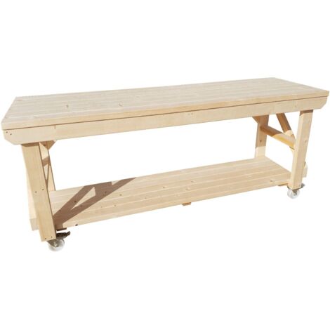 Acorn Wooden Workbench 4ft (120cm length) With wheels