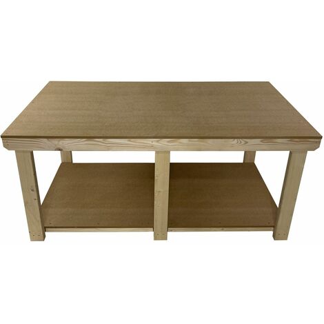 Workbench MDF top, large heavy-duty table (H-90cm, D-90cm, L-150cm)
