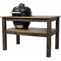 Grill Table, BBQ Kitchen Space for Kamado Green Egg Large (L-160cm W-90cm H-88cm)