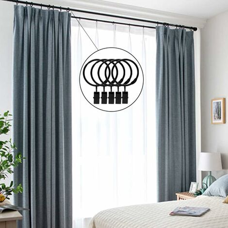 Sala riunioni Concisea 40 Pezzi Anelli per Tende,Clip per Tende Metallo con Clip per Adatte per Hotel Ristorante ECC Camera da Letto 