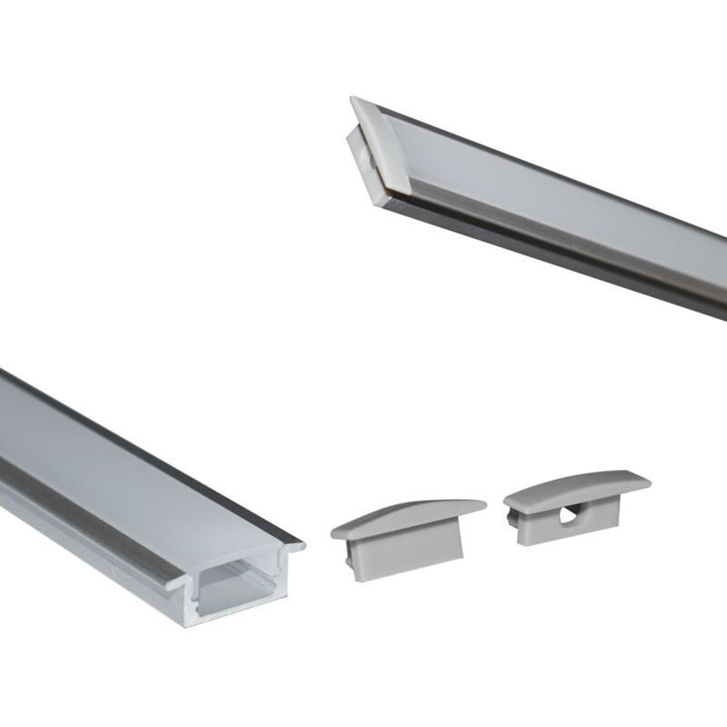 schwarzes Aluminium LED Aufputz Profil, slim, 1,71 x 0,8