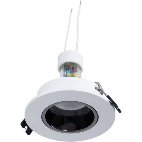 Einbaustrahler Set Ø90mm (weiß/grau) + GU10 5,4W + Fassung