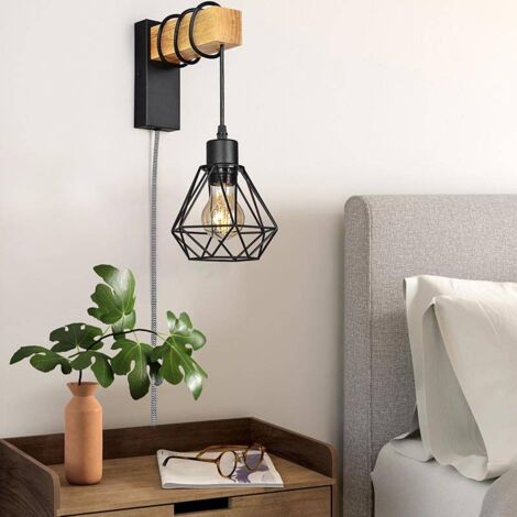 Käfigwandleuchte mit Kabel und Stecker "RODEN".