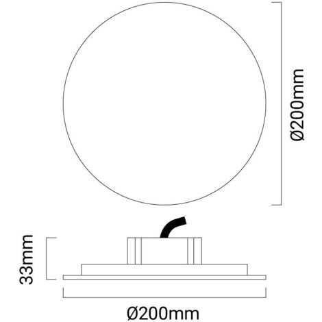 Eclipse" runde Wandleuchte 9W - Samsung Chip - Warmes Licht -