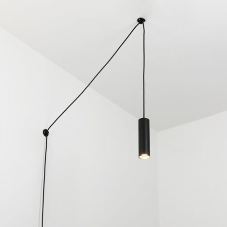 Minimalistische Pendelleuchte mit Kabel und Stecker „Rim“ - GU10