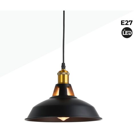 Industrielle Retro-Hängeleuchte "MANACOR" mit Metallkuppel