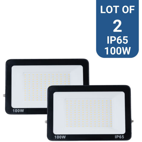 2x 100W LED Außenstrahler – IP65 Wasserdicht, 6500K Kaltweiß, 120° Winkel Für Garten, Garage & Hof