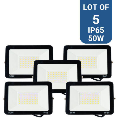 5er-Pack LED-Strahler für den Außenbereich 50W - 95lm/W - IP65