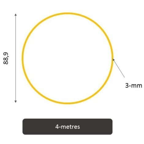 Tube acier rond S235 / E220 - 4 metres, Dimension - 88,9 mm, Epaisseur 3 mm