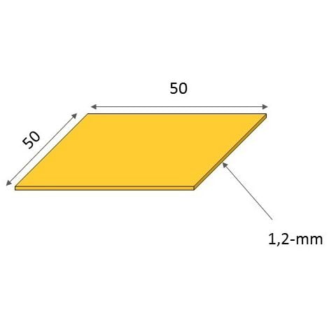 Plaque inox 304L alimentaire Epaisseur en mm: 1,2 mm - Longueur en cm: 50  cm - Largeur en cm: 50 cm - Dimension de la plaque: Standard