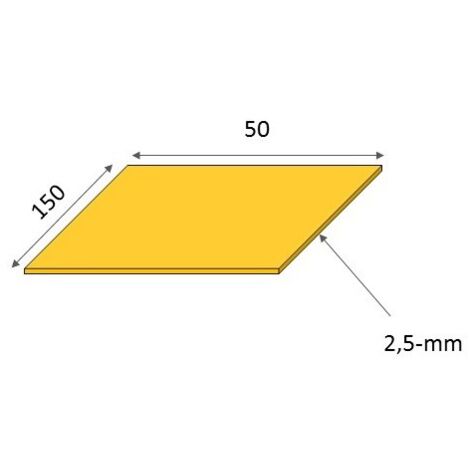 Plaque en acier brut Epaisseur 2,5 mm, Largeur - 50 cm, Longueur - 150 cm