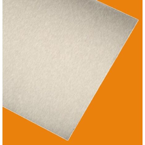 Plaque inox brossé grain 220 Epaisseur 2 mm, Largeur - 50 cm, Longueur - 200 cm
