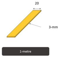 Barre Aluminium 40x20mm EN AW 6060 - Longueur 450mm - Coupe Précise - Pour Bricolage Et Construction