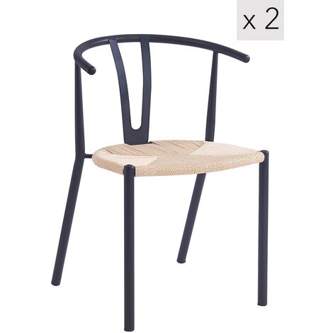 Nordlys - Lot de 2 Chaises de Salle a Manger Industrielles (1/5)