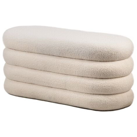 Banc scandinave avec rangement – Assise en bouclette premium – Dimensions 100x40x45 cm – Capacité 2 personnes – Entretien facile – Nordlys