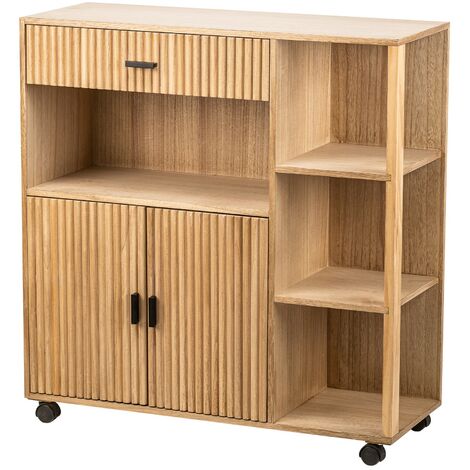 Nordlys – Desserte de cuisine en bois massif – 2 emplacements pour chaussures – Espace porte-manteau – Design moderne pour appartements et commerces (1/5)