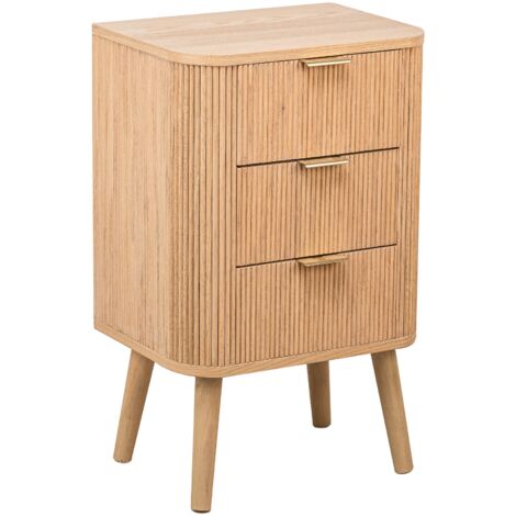 Nordlys - Table de Chevet Nuit Appoint Naturel en Bois (1/5)