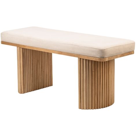 Nordlys – Banc d'entrée scandinave en bois massif de fresne 100x35x46 cm – Certifié FSC – Assise confortable – Finition laquée