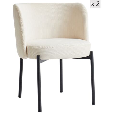 Nordlys - Lot de 2 Chaises de Salle a Manger Scandinaves Metal (1/5)