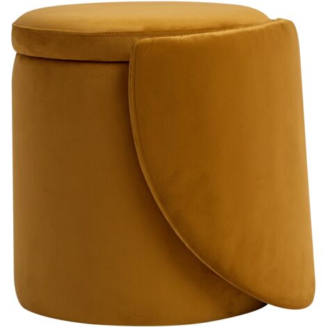 Nordlys - Pouf de Salon avec Dossier et Rangement