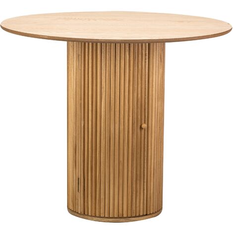 Nordlys – Table à manger ronde 90x90cm pour 4 personnes – Bois de pin laqué FSC – Poids maximal 120kg – Montage facile