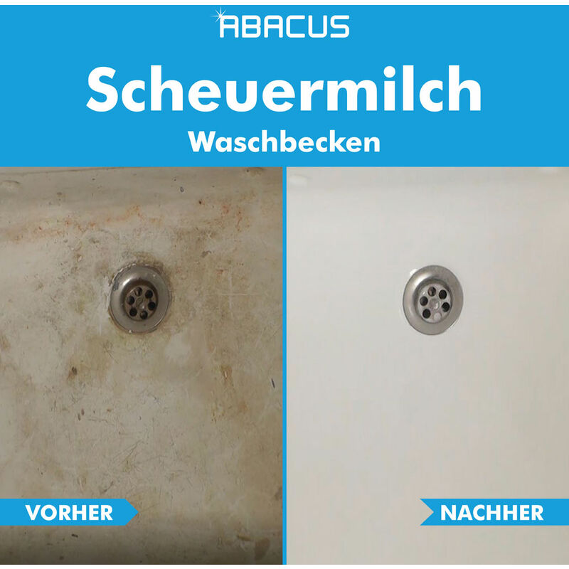 ABACUS 2x 500 ml Scheuermilch - Sanit�rpolitur/Keramikpolitur