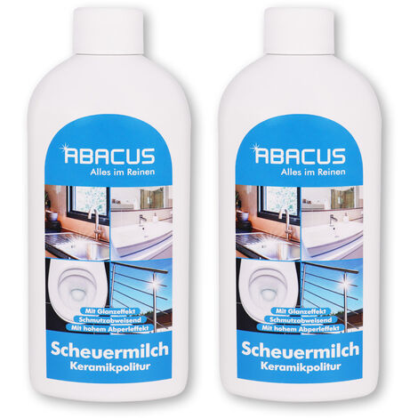 ABACUS 2x 500 ml Scheuermilch -  Sanit�rpolitur/Keramikpolitur/Edelstahlpolitur (7247)