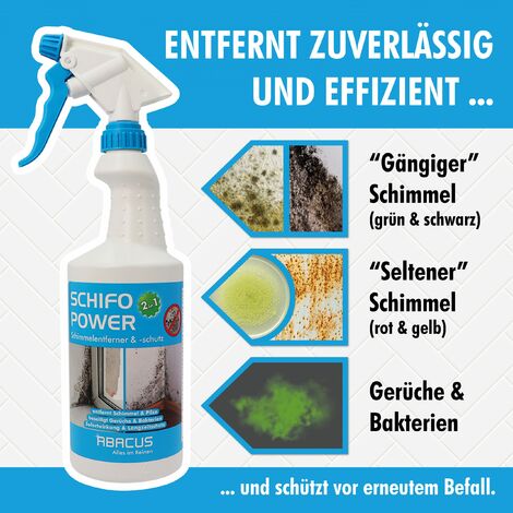 ABACUS 3x 750 ml Schifo Power Schimmelspray/Schimmelentferner/Schimmelschutz  (7459)