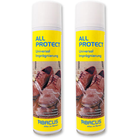 ABACUS 2x 400 ml All Protect - Impr�gnierspray mit Abperleffekt  Schuhimpr�gnierung/Textilimpr�