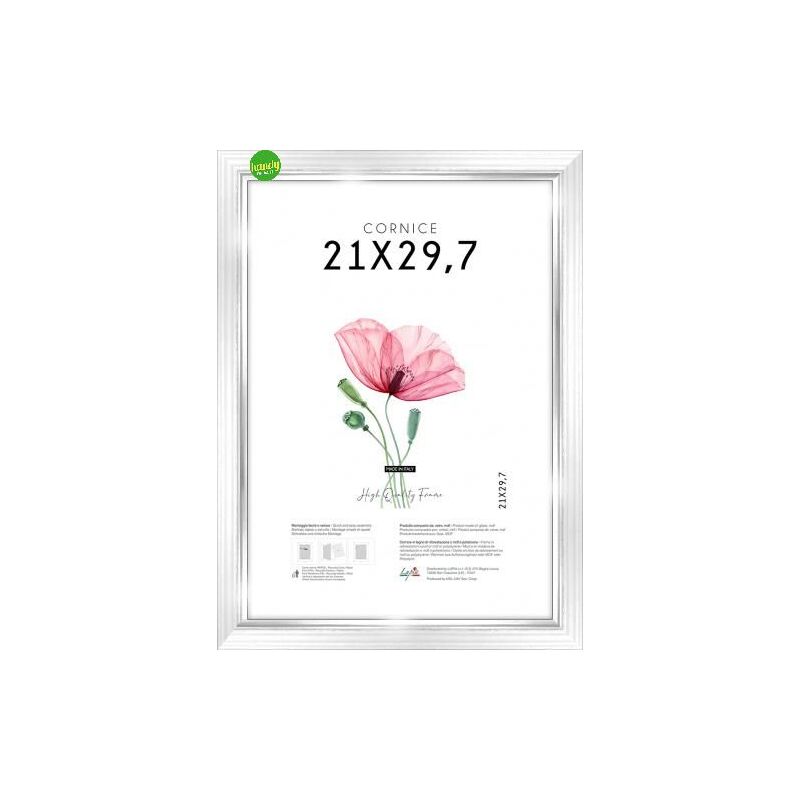 Cornice INSPIRE Sweet giallo opaco per foto da 21x29.7 (A4) cm | Leroy