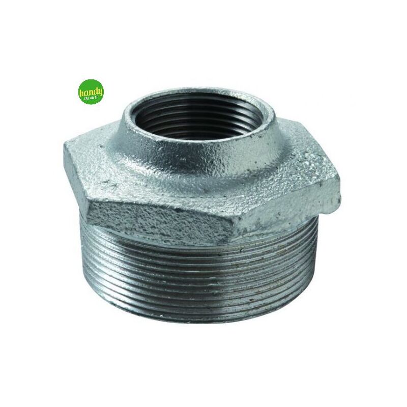Riduzione In Ghisa Zincata Esagonale M/F 2" X 1" – Raccordo Per Tubi Acqua Resistente E Durevole