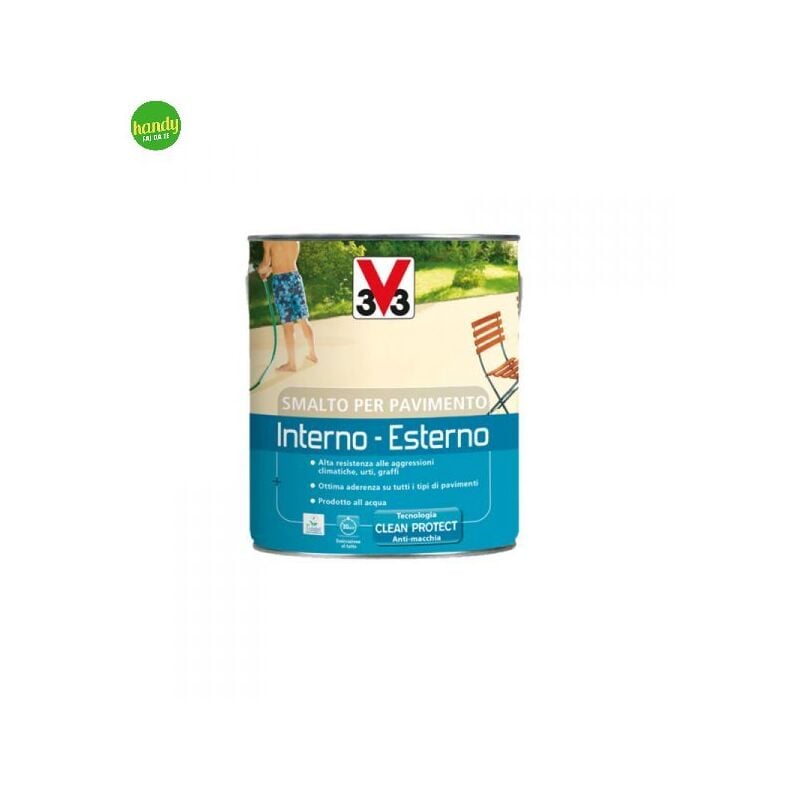 Smalto V33 per pavimento interno e esterno lt 2,50 ardesia