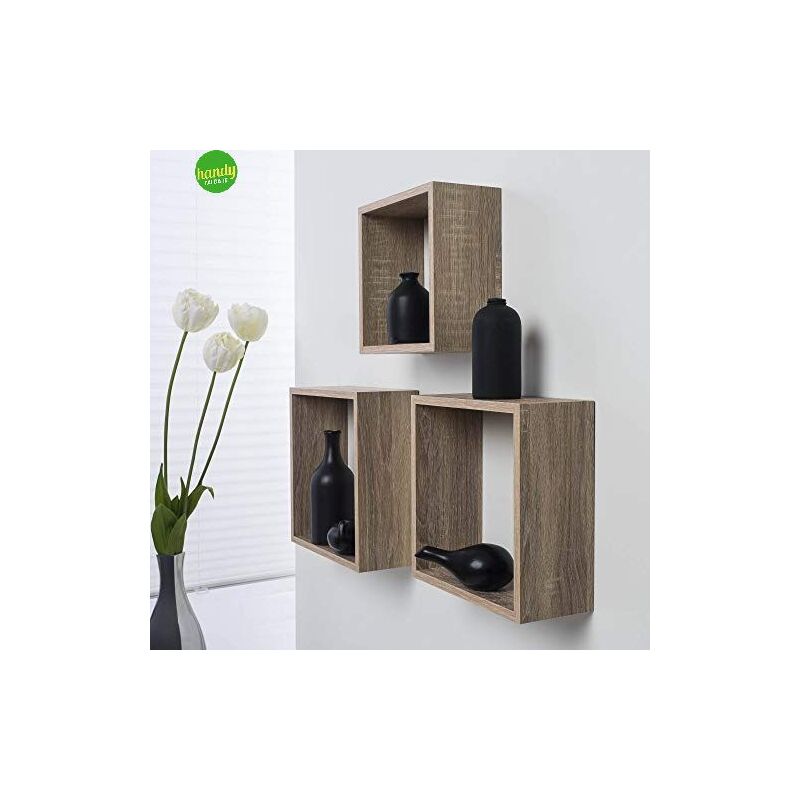 Set 3 cubi kimono mdf sonoma 30 x 30 x12 cm