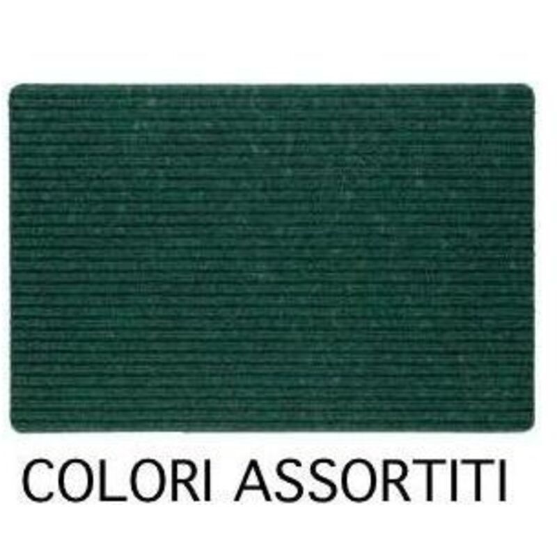 JVL Zerbino In Gomma Con Motivo A Graticcio, 40 X 70 Cm, Antiscivolo