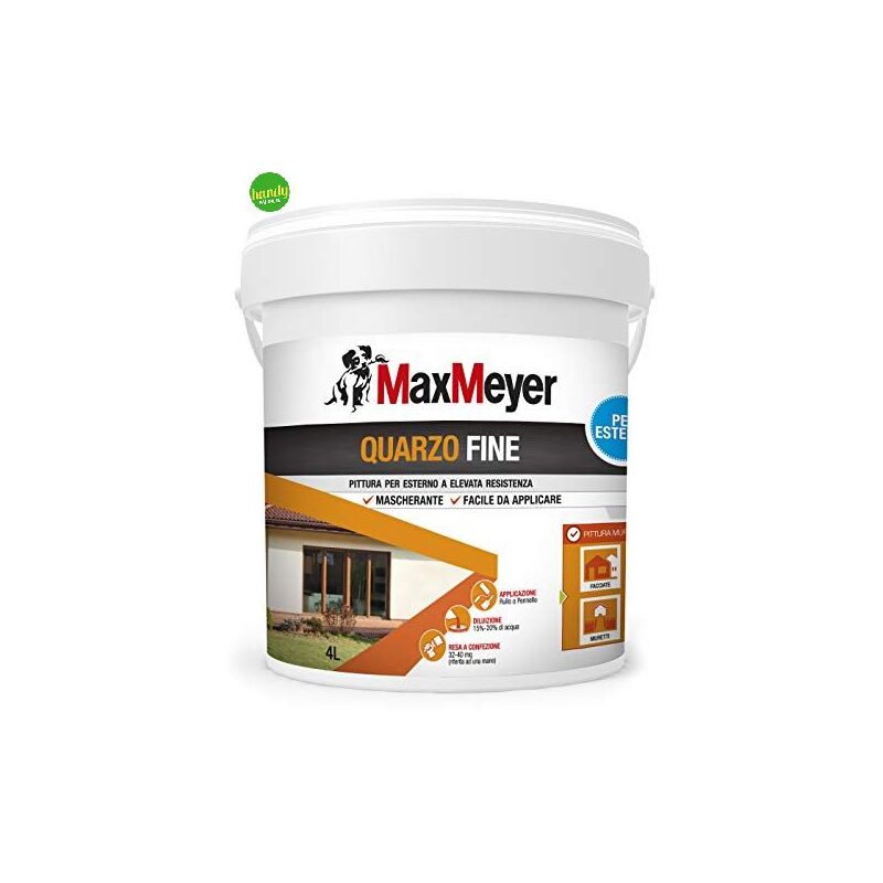Pittura per esterni MaxMeyer quarzo fine bianco lt.4