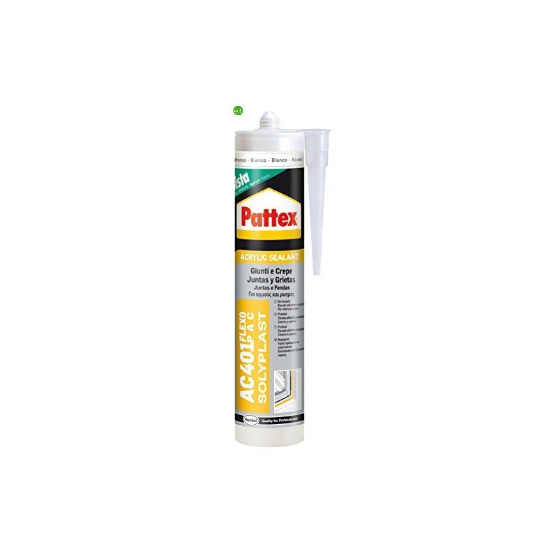 Silicone acrilico Pattex ac 401 flexo pac grigio per giunti e vetri 300 ml
