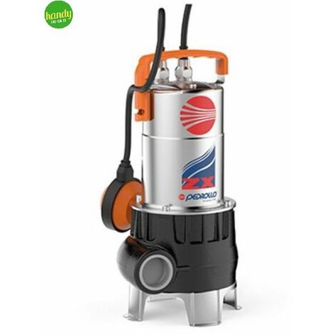 Elettropompa sommergibile in ghisa e acciaio monofase per acque luride modello zxm vortex hp 0,85 kw 0,60 230v PEDROLLO
