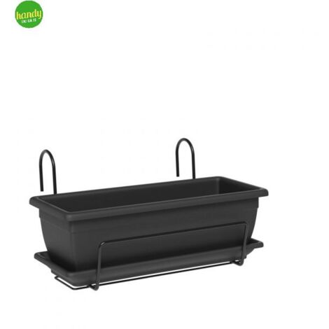 Kit vaso e gancio Teraplast 40cm ash