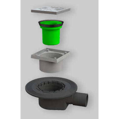Pozzetto scarico sifonato in abs da pavimento con tappo a griglia cromato modello go-go Ø40-50 BONOMINI