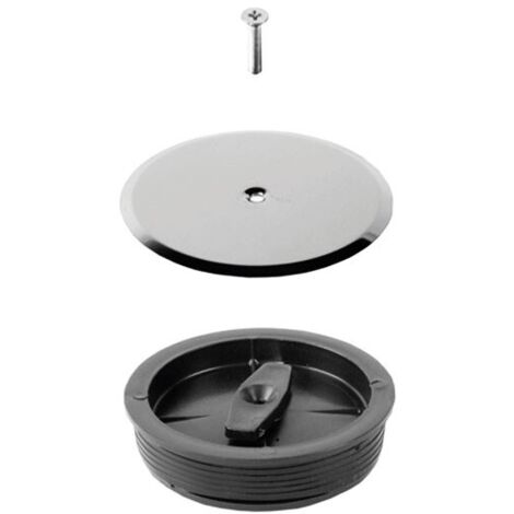 TAPPO PER SIFONE AMBRA CON PIATTELLA CROMATA Ø 140 MM
