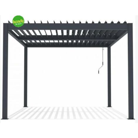 Pergola FDM Biclimatic Grigia in Alluminio 3x4x2,3 M