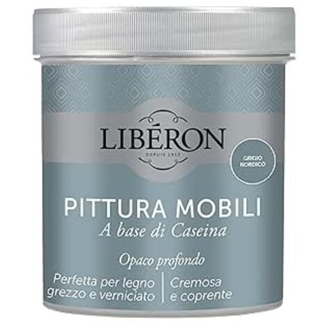 LIBERON - PITTURA MOBILI A BASE DI CASEINAOPACO PROFONDO GRIGIO NORDICO 500ML