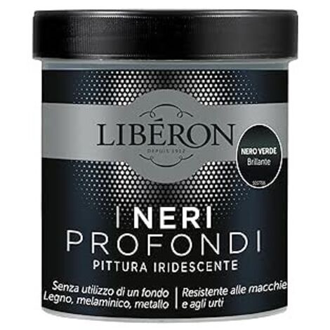 Pittura Iridescente Liberon I Neri Profondi 500ml Nero Verde Brillante (1/3)