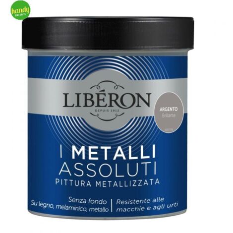Pittura Metallizzata Liberon I Metalli Assoluti 500ml Argento Brillante