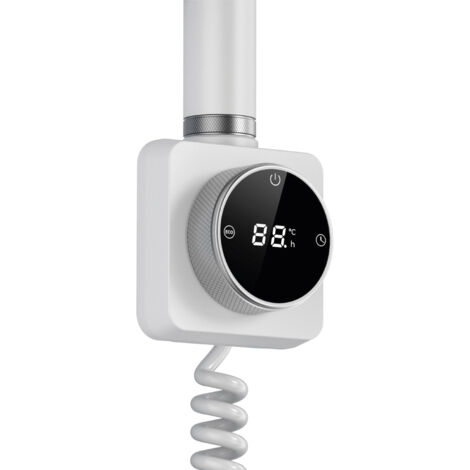 Radiatore termoarredo scaldasalviette elettrico bianco con tubolari Ø22mm  modello silvia mm 700x500 watt 300 - delta calorifico 1118 - 14 barre MAGMA