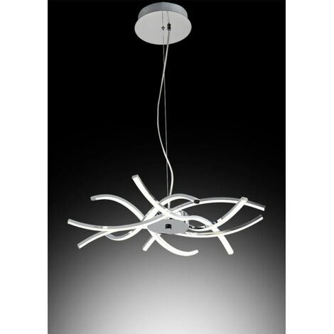 Lampada a sospensione Novecento roxie 48w cromo