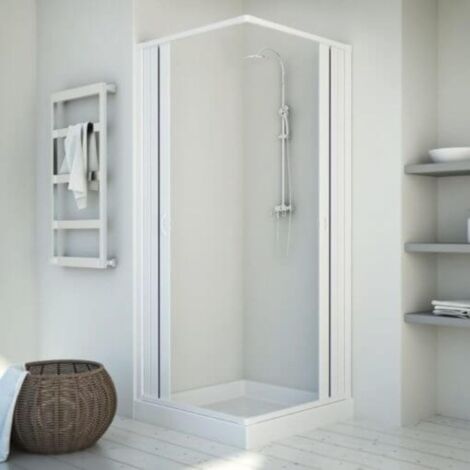 Box doccia angolare in pvc modello colibri kappa plus h.188 cm 75-55 x 90-70 - spazio ingresso max 79 cm FORTE