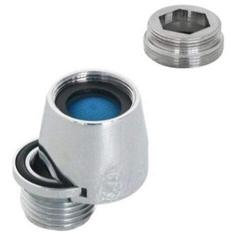 Aeratore rubinetto cromato con raccordo a baionetta e riduzione mm 24x1 HIDROS