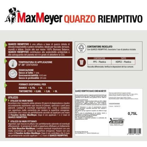 Pittura Quarzo Riempitivo MaxMeyer 0,75L Bianco